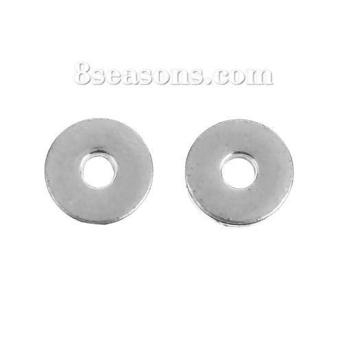Picture of Zinc Based Alloy Wavy Spacer Beads Antique Silver Color About 8mm Dia, Hole: Approx 2.1mm, 200 PCs