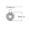 Imagen de Zamak Cuentas Ola Plata Antigua Aprox 8mm Dia, Agujero: Aprox 2.1mm, 200 Unidades