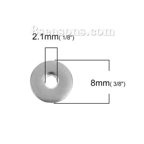 Picture of Zinc Based Alloy Wavy Spacer Beads Antique Silver Color About 8mm Dia, Hole: Approx 2.1mm, 200 PCs