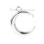 Imagen de Zamak Colgantes Charms Luna Media Argentado 20mm x 16mm, 10 Unidades