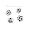 Picture of Zinc Based Alloy Spacer Beads Flower Antique Silver Color 7mm x 6mm, Hole: Approx 1.3mm, 50 PCs
