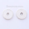 Picture of Zinc Based Alloy Spacer Beads Flat Round Antique Silver Color About 10mm Dia, Hole: Approx 1.8mm, 100 PCs