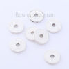 Picture of Zinc Based Alloy Spacer Beads Flat Round Antique Silver Color About 10mm Dia, Hole: Approx 1.8mm, 100 PCs
