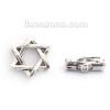 Picture of Zinc Based Alloy Spacer Beads Star Of David Hexagram Antique Silver Color 15mm x 13mm, Hole: Approx 0.1mm, 50 PCs