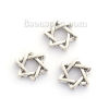 Picture of Zinc Based Alloy Spacer Beads Star Of David Hexagram Antique Silver Color 15mm x 13mm, Hole: Approx 0.1mm, 50 PCs