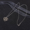 Picture of 316 Stainless Steel Necklace Silver Tone Heart Girl 47.5cm(18 6/8") long, 1 Piece”