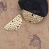 Picture of Zinc Based Alloy Hammered Connectors Half Round Gold Plated 30mm x 15mm, 10 PCs
