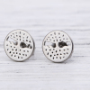 Imagen de 304 Acero Inoxidable Pendientes Tono de Plata Ronda 9mm Dia., Post/ Wire Size: (21 gauge), 1 Par
