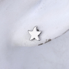 Imagen de 304 Acero Inoxidable Pendientes Tono de Plata Estrella de mar 7mm x 7mm, Post/ Wire Size: (21 gauge), 1 Par