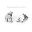 Imagen de 304 Acero Inoxidable Pendientes Tono de Plata Delfín 7mm x 7mm, Post/ Wire Size: (21 gauge), 1 Par