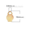 Picture of Iron Based Alloy Lever Back Clips Earrings Findings Round Gold Plated Self Adhesive (Fit 10mm Dia.) 18mm( 6/8") x 10mm( 3/8"), 50 PCs