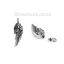 Image de 304 Pendentifs en Titane Acier Urne Funéraire de Crémation Aile Argent Vieilli 37mm x 12mm, 1 Pièce”