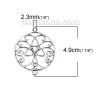 Picture of Zinc Based Alloy Boho Chic Connectors Round Antique Silver Color Celtic Knot 49mm x 40mm, 10 PCs