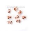Picture of Iron Based Alloy Bead Tips (Knot Cover) Clamshell Rose Gold (Fits Chain Size: 2.4mm) 6mm x 5mm, 300 PCs