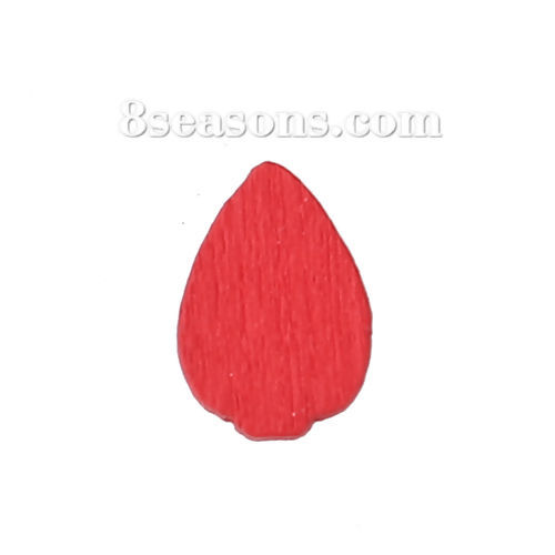 Picture of Three-ply Board Embellishments Scrapbooking Strawberry Fruit Red 8mm( 3/8") x 6mm( 2/8"), 300 PCs