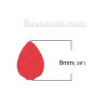 Picture of Three-ply Board Embellishments Scrapbooking Strawberry Fruit Red 8mm( 3/8") x 6mm( 2/8"), 300 PCs
