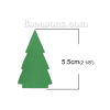 Picture of Three-ply Board Embellishments Scrapbooking Christmas Tree Green 55mm(2 1/8") x 32mm(1 2/8"), 20 PCs