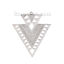 Image de Pendentifs en Laiton Triangle Argent Mat 45mm x 37mm, 2 Pcs