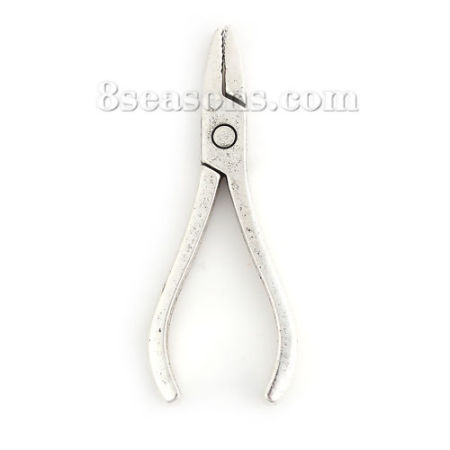 Imagen de Zamak Adornos Tornillo Plata Antigua 58mm x 21mm, 5 Unidades