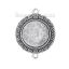 Imagen de Conectores Soporta a cabachones Zamak de Ronda , Plata Antigua Tallado Base Camafeo 20mm 37mm x 29mm, 10 Unidades