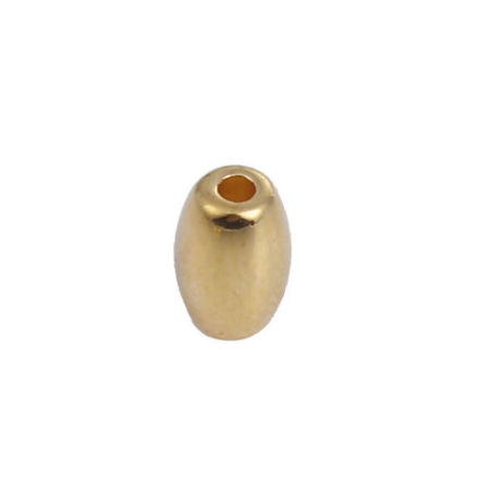 Zinc Based Alloy Spacer Beads Barrel Gold Plated 6mm x 4mm, Hole: Approx 1.3mm, 200 PCs
