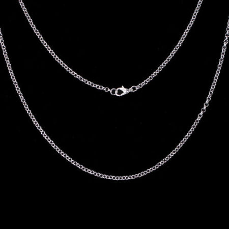 Image de Colliers de Chaînes en Alliage de Fer Argenté Chaîne Maille Jaseron 81cm long, 1 Kit