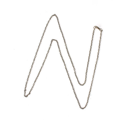 Picture of Iron Based Alloy Link Cable Chain Necklace Antique Bronze 81cm(31 7/8") long, Chain Size: 3.5x2.5mm( 1/8" x 1/8"), 1 Set ( 12 PCs/Set)