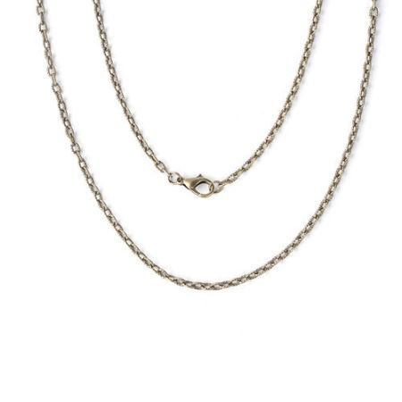 Image de Colliers de Chaînes en Alliage de Fer Bronze Antique Chaîne Maille Forçat 81cm long, 1 Kit
