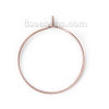 Picture of Iron Based Alloy Wine Glass Charms Circle Ring Antique Copper 30mm(1 1/8") x 24mm(1"), 100 PCs