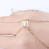 Picture of Hand Chain Slave Ring Bracelet Gold Plated White Imitation Pearl 18.5cm(7 2/8") long, 1 Piece