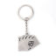 Bild von Schlüsselkette & Schlüsselring Spielkarte Silberfarbe Schwarz Pik Emaille 90mm x 30mm, 1 Stück