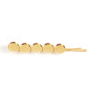 Picture of Iron Based Alloy Hair Clips Findings Round Gold Plated Cabochon Settings (Fits 8mm Dia.) 63mm x 9mm, 20 PCs