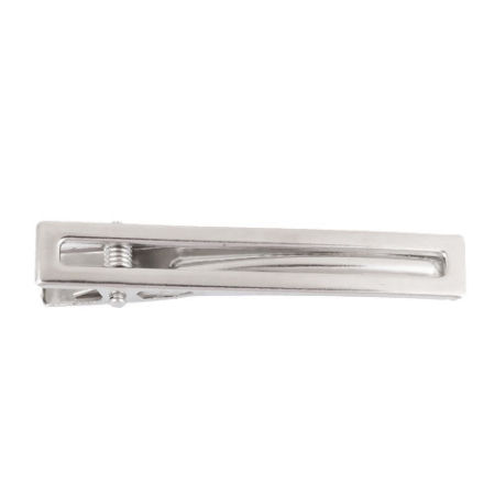 Image de Pinces à Cheveux en Alliage de Fer Forme Rectangle Argent Mat 59mm x 10mm, 30 Pcs