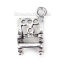 Immagine di Lega di Zinco 3D Charms Sedia Argento Antico 18mm x 10mm , 10 Pz