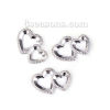 Picture of Zinc Based Alloy Embellishments Heart Silver Tone 20mm( 6/8") x 13mm( 4/8"), 20 PCs