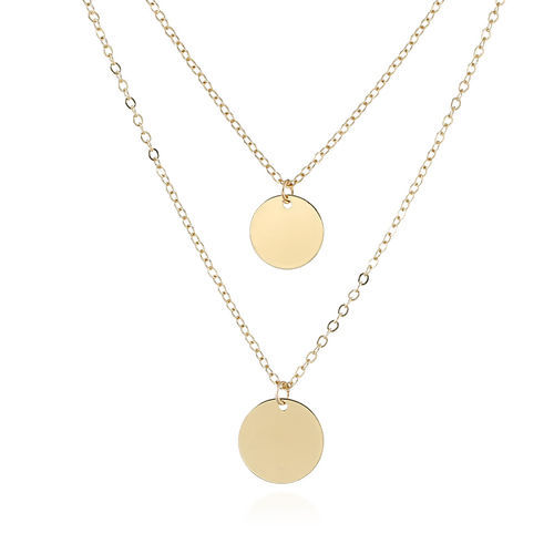 Picture of Multilayer Layered Necklace Gold Plated Round 38cm(15") long, 1 Piece