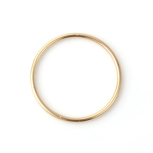 Picture of 10 PCs 34mm Dia., 1.9mm Zinc Based Alloy Closed Soldered Jump Rings Findings For Jewelry Making Gold Plated Round