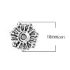 Picture of Zinc Based Alloy Spacer Beads Christmas Snowflake Antique Silver Color 10mm x 10mm, Hole: Approx 1.5mm, 200 PCs