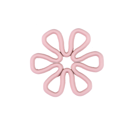 Bild von Zinklegierung Verbinder Gänseblümchen Rosa Hohl, 15mm x 14mm, 20 Stück