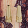 Imagen de Zamak Bohemia Casquillo de Cuentas Borla Cono Oro Mate Flor 21mm x 8mm, 5 Unidades