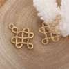 Picture of Zinc Based Alloy Charms Celtic Knot Matt Gold 28mm(1 1/8") x 18mm( 6/8"), 10 PCs