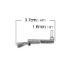 Picture of Zinc Based Alloy 3D Pendants Gun Antique Silver Color 37mm(1 4/8") x 9mm( 3/8"), 20 PCs