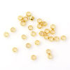 Picture of Brass Crimp Beads Round Gold Plated 3.5mm( 1/8") Dia., Hole: 2.2mm, 500 PCs                                                                                                                                                                                   