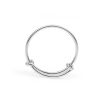 Picture of 304 Stainless Steel Expandable Rings Double Bar Round Silver Tone 18.7mm( 6/8")(US size 5.25), 2 PCs