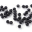 アクリル ビーズ 円形 黒 パール模造 約 5mm直径、 穴：約 1.2mm、 500 個 の画像