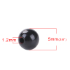 Picture of Acrylic Beads Round Black Imitation Pearl About 5mm Dia, Hole: Approx 1.2mm, 500 PCs