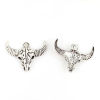 Picture of Zinc Based Alloy Boho Chic Pendants Cow Antique Silver Color 36mm(1 3/8") x 29mm(1 1/8"), 30 PCs