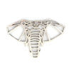 Picture of Zinc Based Alloy Origami Pendants Elephant Animal Antique Silver 52mm(2") x 36mm(1 3/8"), 5 PCs