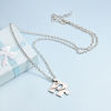 Picture of Best Friends Necklace Silver Tone Jigsaw Heart Message " BEST Friends Forever " 45.5cm(17 7/8") long, 1 Set ( 4 PCs/Set)