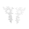 Picture of Zinc Based Alloy Oxytocin Molecule Chemistry Science Connectors Silver Plated (Can Hold ss7 Pointed Back Rhinestone) 56mm x 34mm, 10 PCs